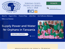 Tablet Screenshot of missionariesofafrica.org